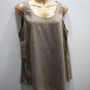 J.Jill brown w/ white polka dots tank top size M
